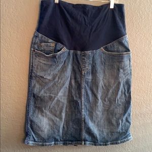 Maternity jean skirt